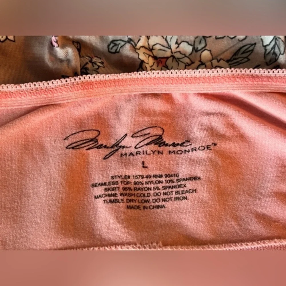 Pink and floral slip, Size L